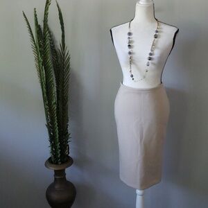 Paola Frani tan textured pencil skirt NWT
